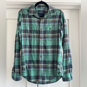 Men's American Eagle Green Plaid Shirt